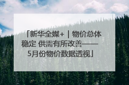 新华全媒+｜物价总体稳定 供需有所改善——5月份物价数据透视