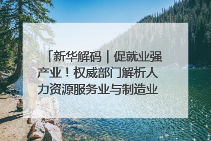 新华解码｜促就业强产业！权威部门解析人力资源服务业与制造业融合发展试点