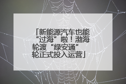 新能源汽车也能“过海”啦！渤海轮渡“绿安通” 轮正式投入运营