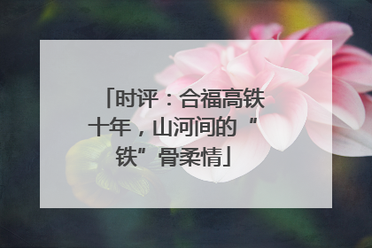 时评：合福高铁十年，山河间的“铁”骨柔情