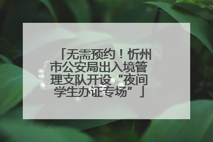 无需预约！忻州市公安局出入境管理支队开设“夜间学生办证专场”