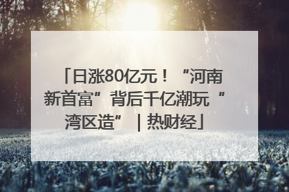 日涨80亿元！“河南新首富”背后千亿潮玩“湾区造”｜热财经