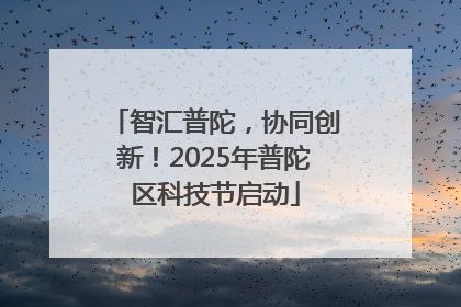 智汇普陀，协同创新！2025年普陀区科技节启动