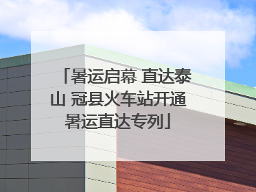 暑运启幕 直达泰山 冠县火车站开通暑运直达专列