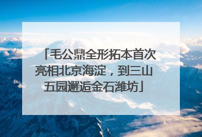 毛公鼎全形拓本首次亮相北京海淀，到三山五园邂逅金石潍坊