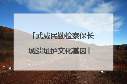 武威民勤检察保长城遗址护文化基因