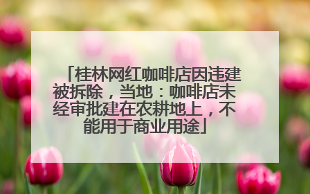 桂林网红咖啡店因违建被拆除，当地：咖啡店未经审批建在农耕地上，不能用于商业用途
