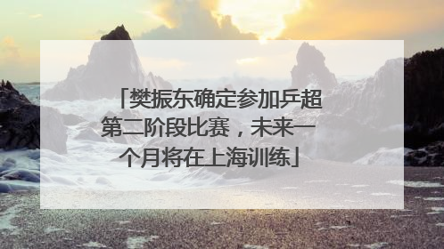 樊振东确定参加乒超第二阶段比赛，未来一个月将在上海训练