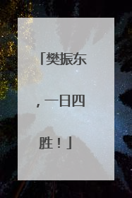 樊振东，一日四胜！