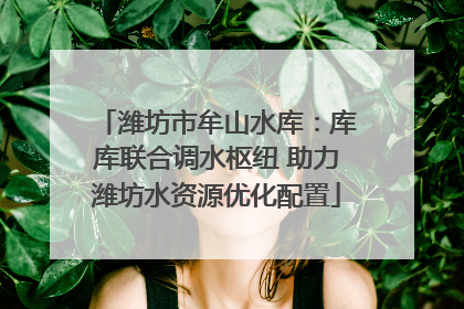 潍坊市牟山水库：库库联合调水枢纽 助力潍坊水资源优化配置