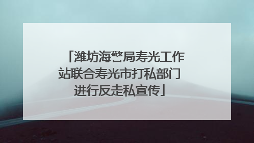 潍坊海警局寿光工作站联合寿光市打私部门进行反走私宣传