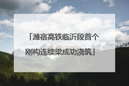 潍宿高铁临沂段首个刚构连续梁成功浇筑