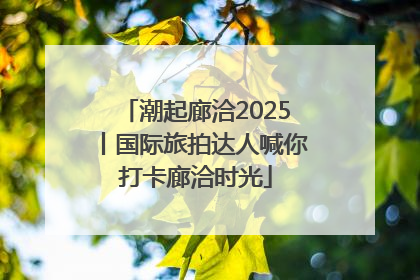 潮起廊洽2025丨国际旅拍达人喊你打卡廊洽时光
