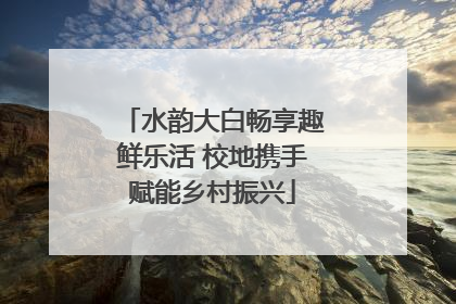 水韵大白畅享趣鲜乐活 校地携手赋能乡村振兴
