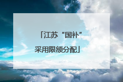 江苏“国补”采用限额分配