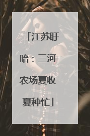 江苏盱眙：三河农场夏收夏种忙