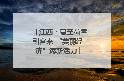 江西：夏至荷香引客来 “美丽经济”添新活力