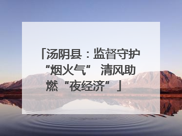 汤阴县：监督守护“烟火气” 清风助燃“夜经济”