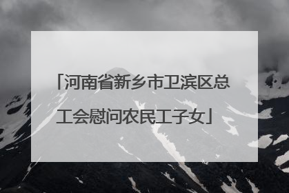河南省新乡市卫滨区总工会慰问农民工子女