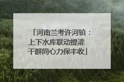 河南兰考许河镇：上下水库联动提灌 干群同心力保丰收