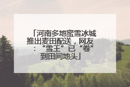 河南多地蜜雪冰城推出麦田配送，网友：“雪王”已“卷”到田间地头