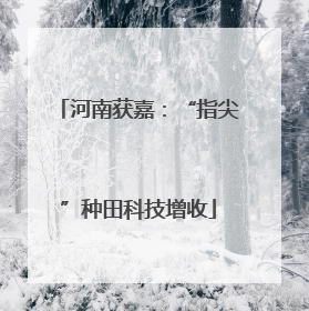 河南获嘉：“指尖”种田科技增收