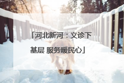 河北新河：义诊下基层 服务暖民心