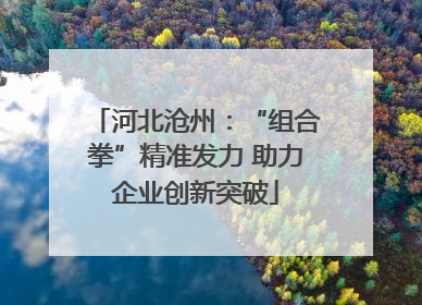 河北沧州：“组合拳”精准发力 助力企业创新突破