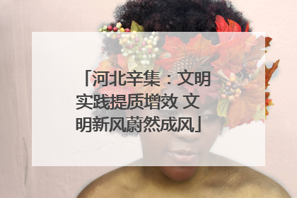河北辛集：文明实践提质增效 文明新风蔚然成风