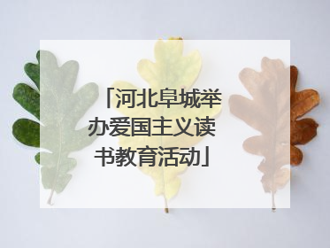 河北阜城举办爱国主义读书教育活动