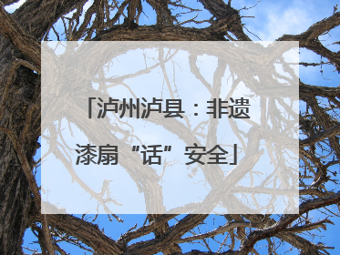 泸州泸县：非遗漆扇“话”安全