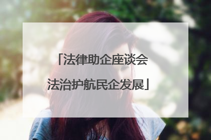 法律助企座谈会 法治护航民企发展