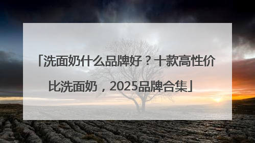 洗面奶什么品牌好？十款高性价比洗面奶，2025品牌合集