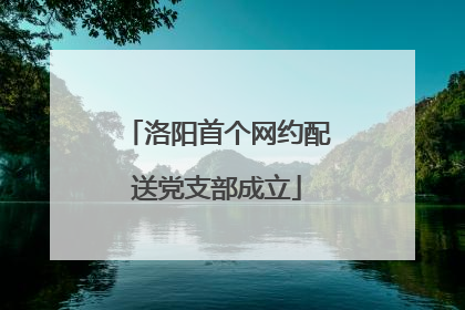 洛阳首个网约配送党支部成立