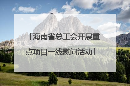 海南省总工会开展重点项目一线慰问活动