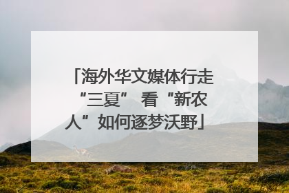 海外华文媒体行走“三夏” 看“新农人”如何逐梦沃野