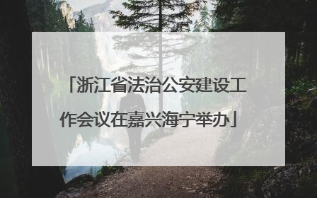 浙江省法治公安建设工作会议在嘉兴海宁举办