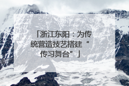 浙江东阳：为传统营造技艺搭建“传习舞台”