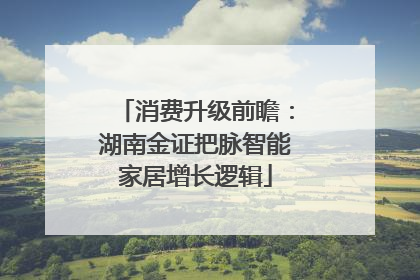 消费升级前瞻：湖南金证把脉智能家居增长逻辑