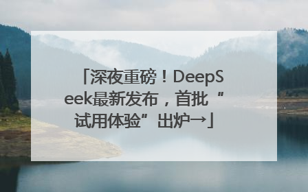 深夜重磅！DeepSeek最新发布，首批“试用体验”出炉→