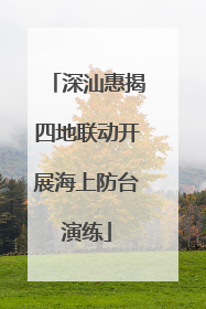 深汕惠揭四地联动开展海上防台演练