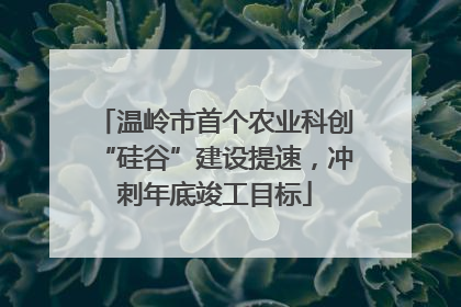 温岭市首个农业科创“硅谷”建设提速，冲刺年底竣工目标