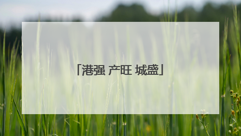 港强 产旺 城盛