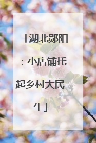 湖北郧阳：小店铺托起乡村大民生