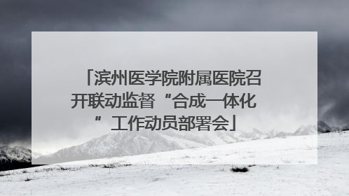 滨州医学院附属医院召开联动监督“合成一体化”工作动员部署会