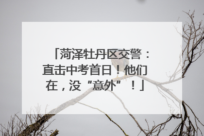 菏泽牡丹区交警：直击中考首日！他们在，没“意外”！