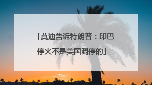 莫迪告诉特朗普：印巴停火不是美国调停的