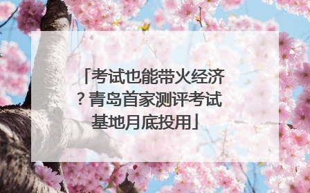 考试也能带火经济？青岛首家测评考试基地月底投用