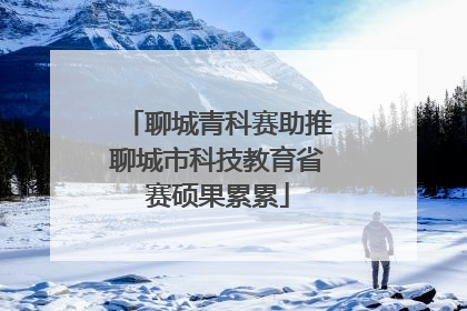 聊城青科赛助推聊城市科技教育省赛硕果累累