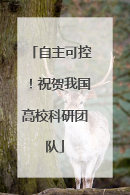 自主可控！祝贺我国高校科研团队